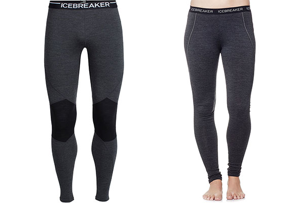 Icebreaker baselayer pants for men and women